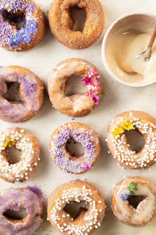 Cake donut with honey frosting