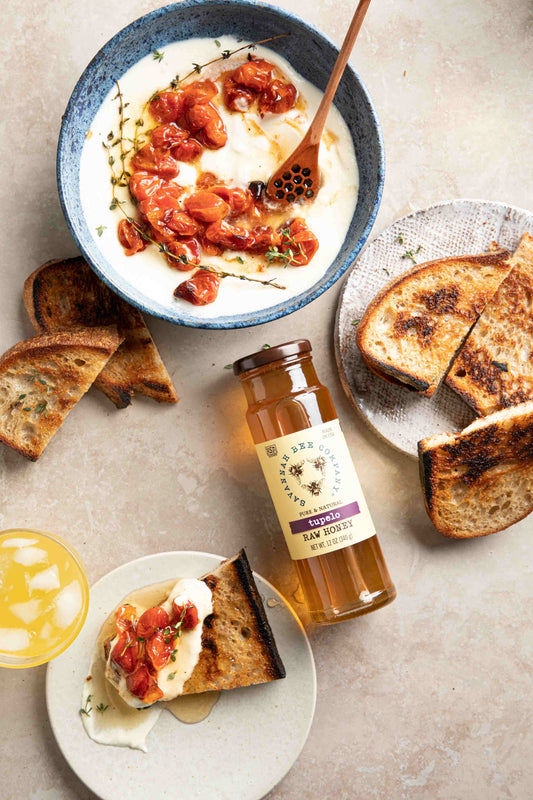 whipped-feta-honey-roasted-tomatoes-crostini-recipe