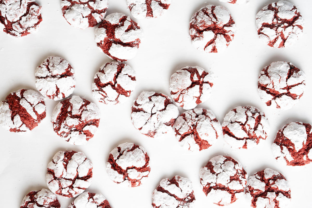 Red Velvet Crinkle Cookie.