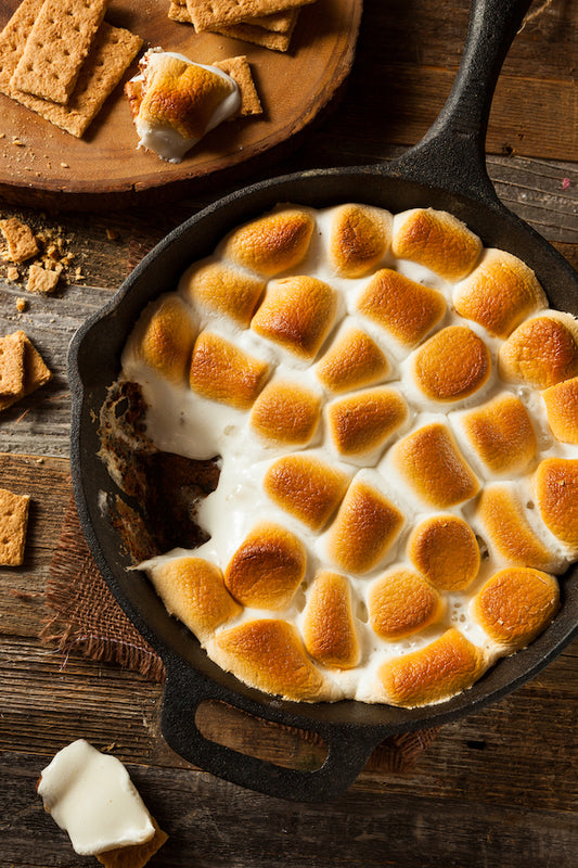 smores-skillet-dessert-whipped-chocolate-honey-recipe