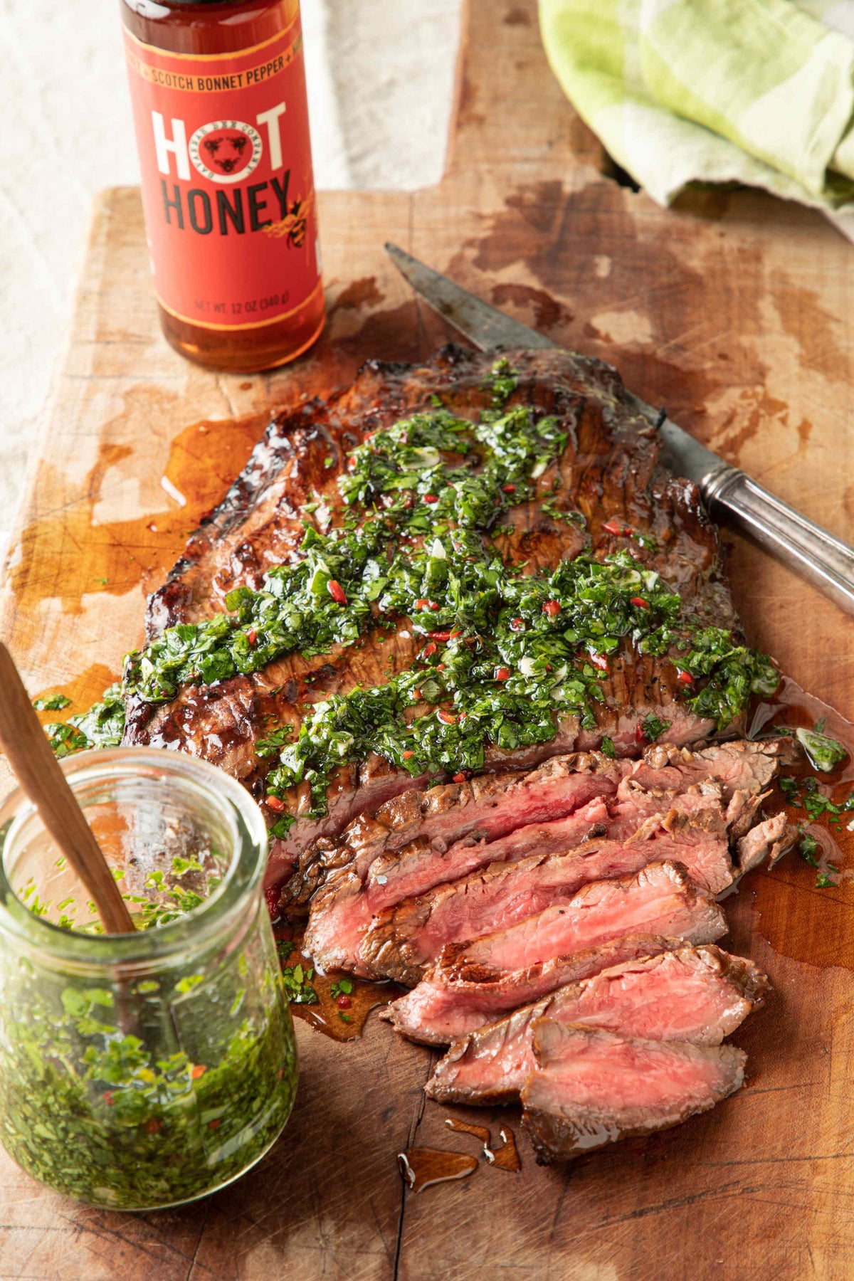 Hot Honey Marinated Flank Steak