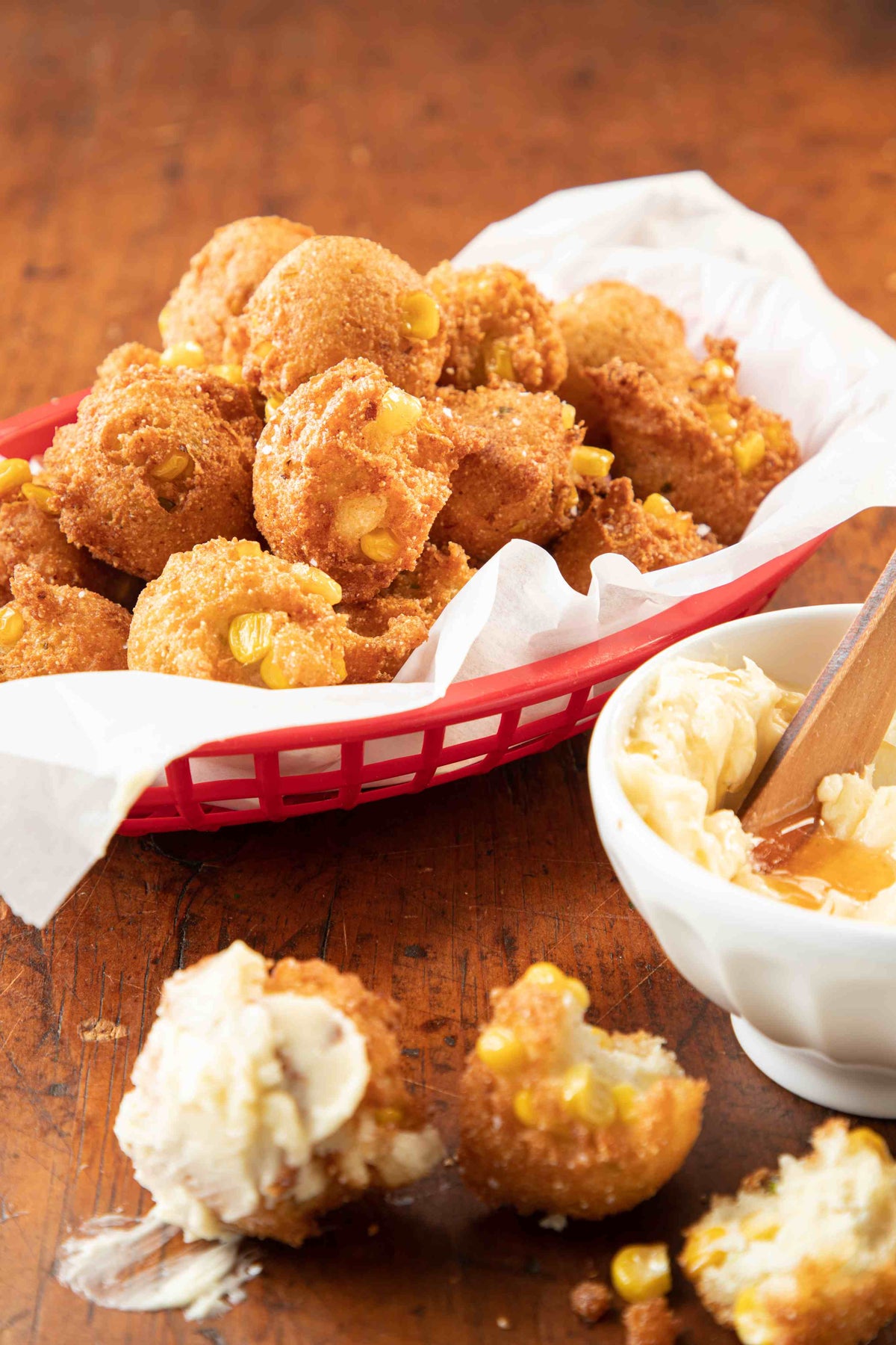 Hush Puppies with Hot Honey Butter