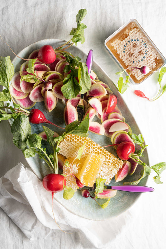 radish-honeycomb-spring-summer-grazing-board-farmers-market-recipe