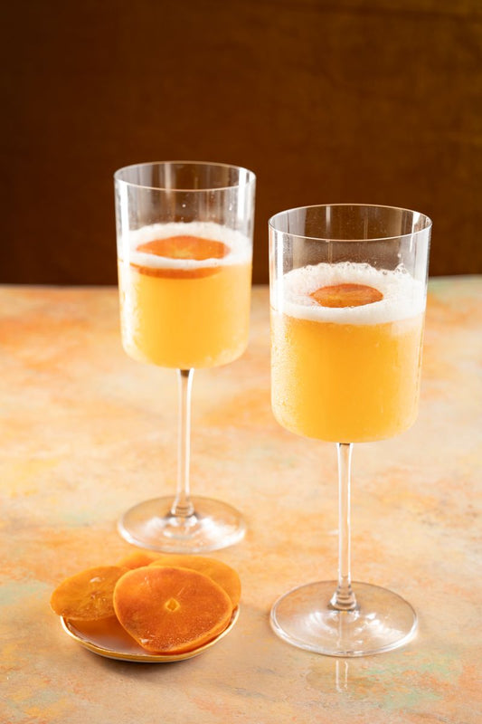 Persimmon Amaretto Sour Cocktail