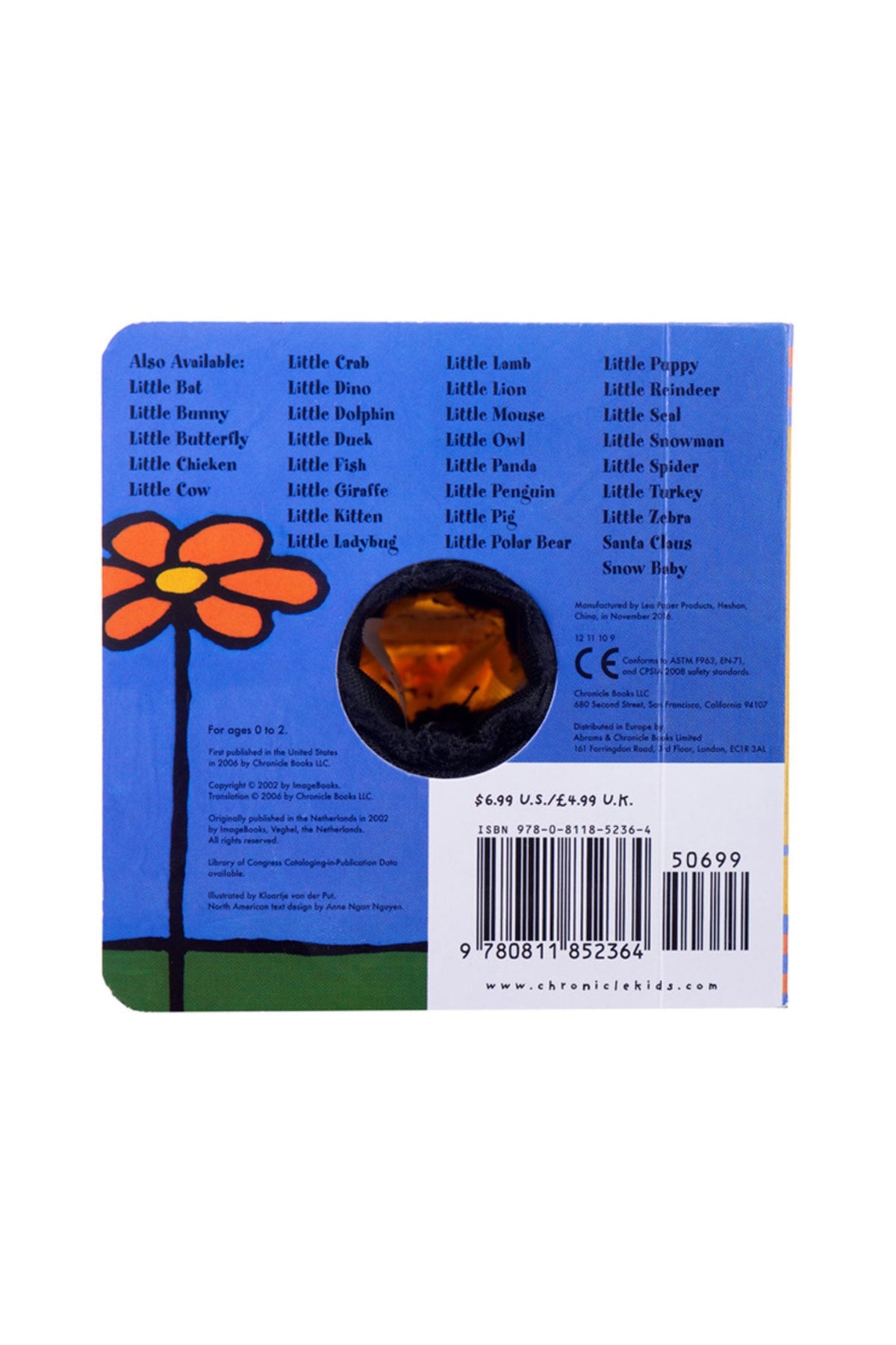 Little Bee Finger Puppet Book back image